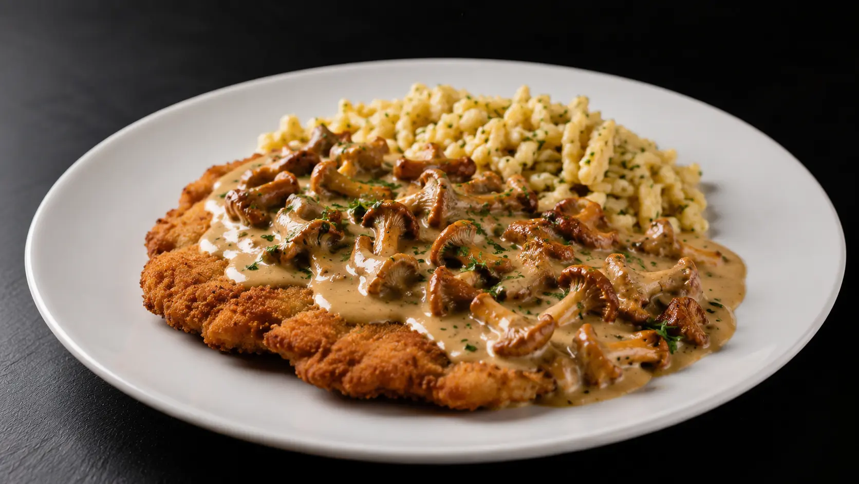 Pfifferlings-Schnitzel im Gasthaus zur Börse in Celle